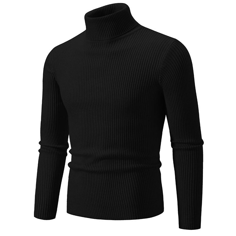 Turtleneck Casual Men's Thin Slim Knit Sweater