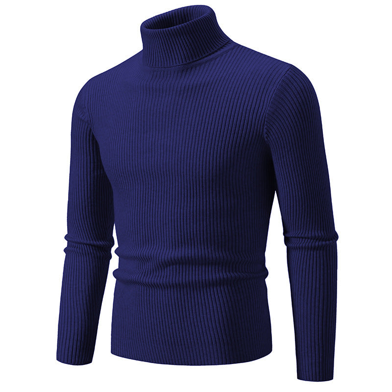 Turtleneck Casual Men's Thin Slim Knit Sweater