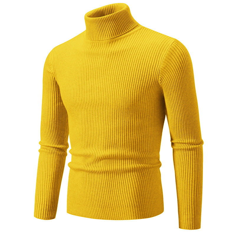 Turtleneck Casual Men's Thin Slim Knit Sweater