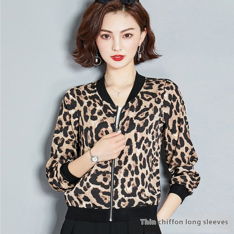 Chiffon Leopard Print Cardigan