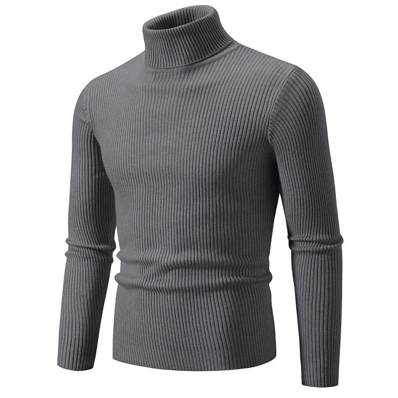 Turtleneck Casual Men's Thin Slim Knit Sweater