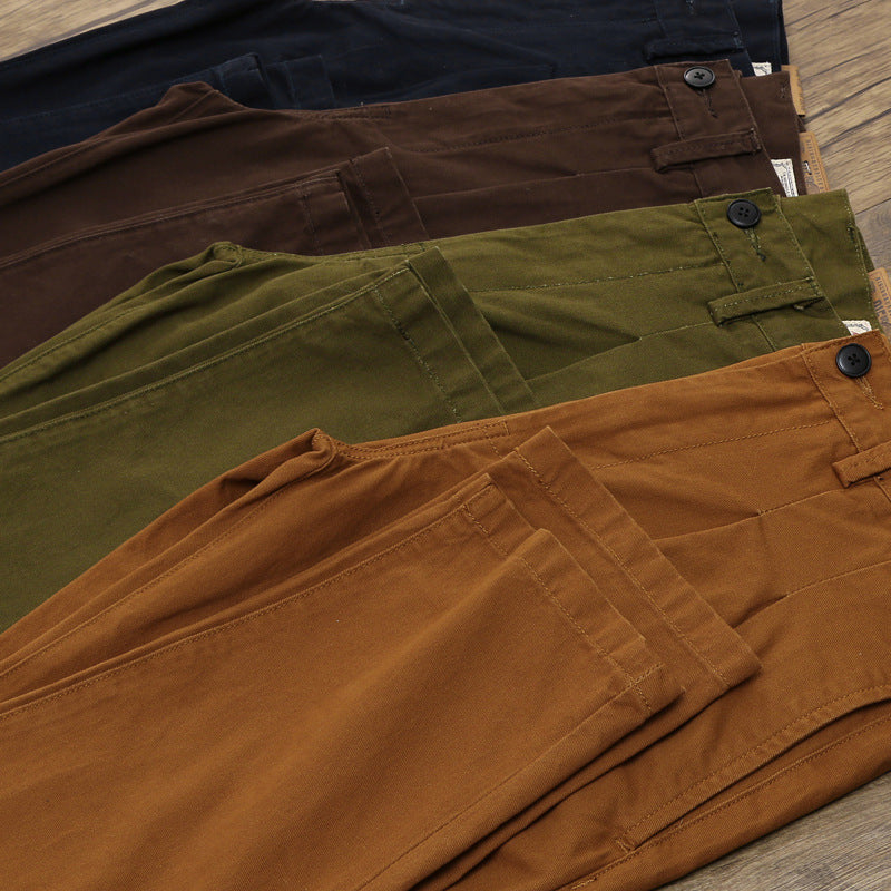 Men'sCargo Pants Straight Cotton