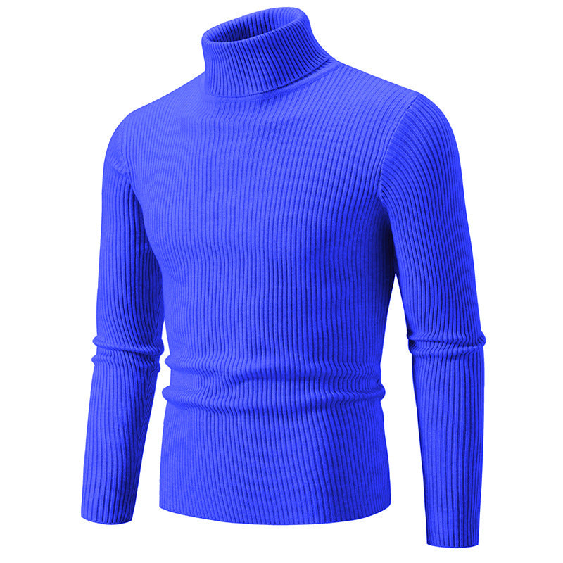 Turtleneck Casual Men's Thin Slim Knit Sweater