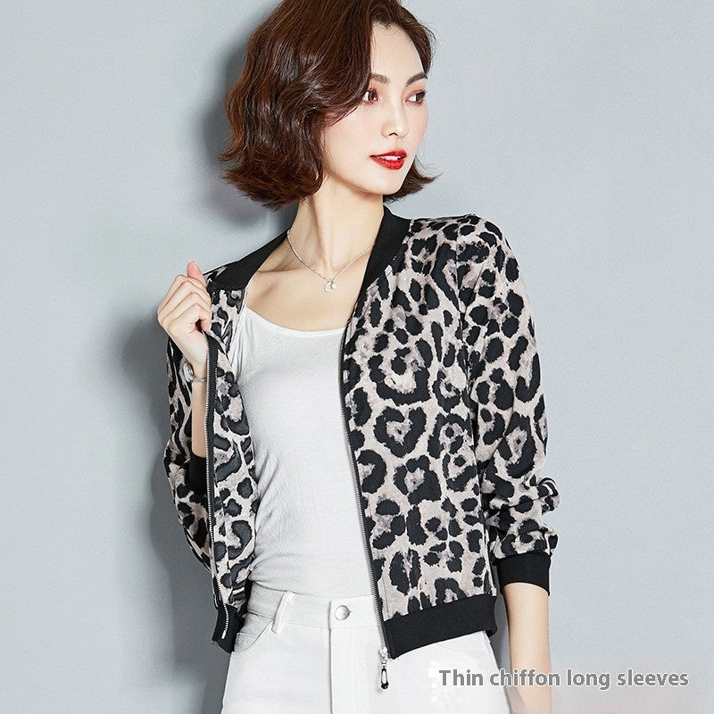 Chiffon Leopard Print Cardigan