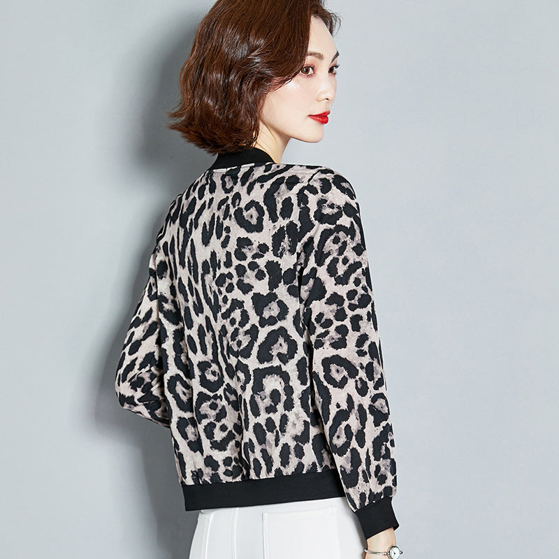 Chiffon Leopard Print Cardigan