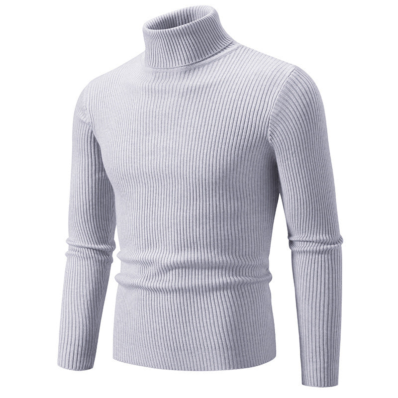 Turtleneck Casual Men's Thin Slim Knit Sweater