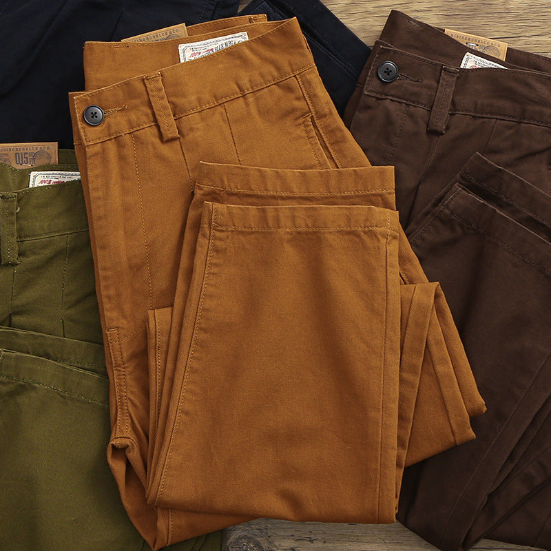 Men'sCargo Pants Straight Cotton